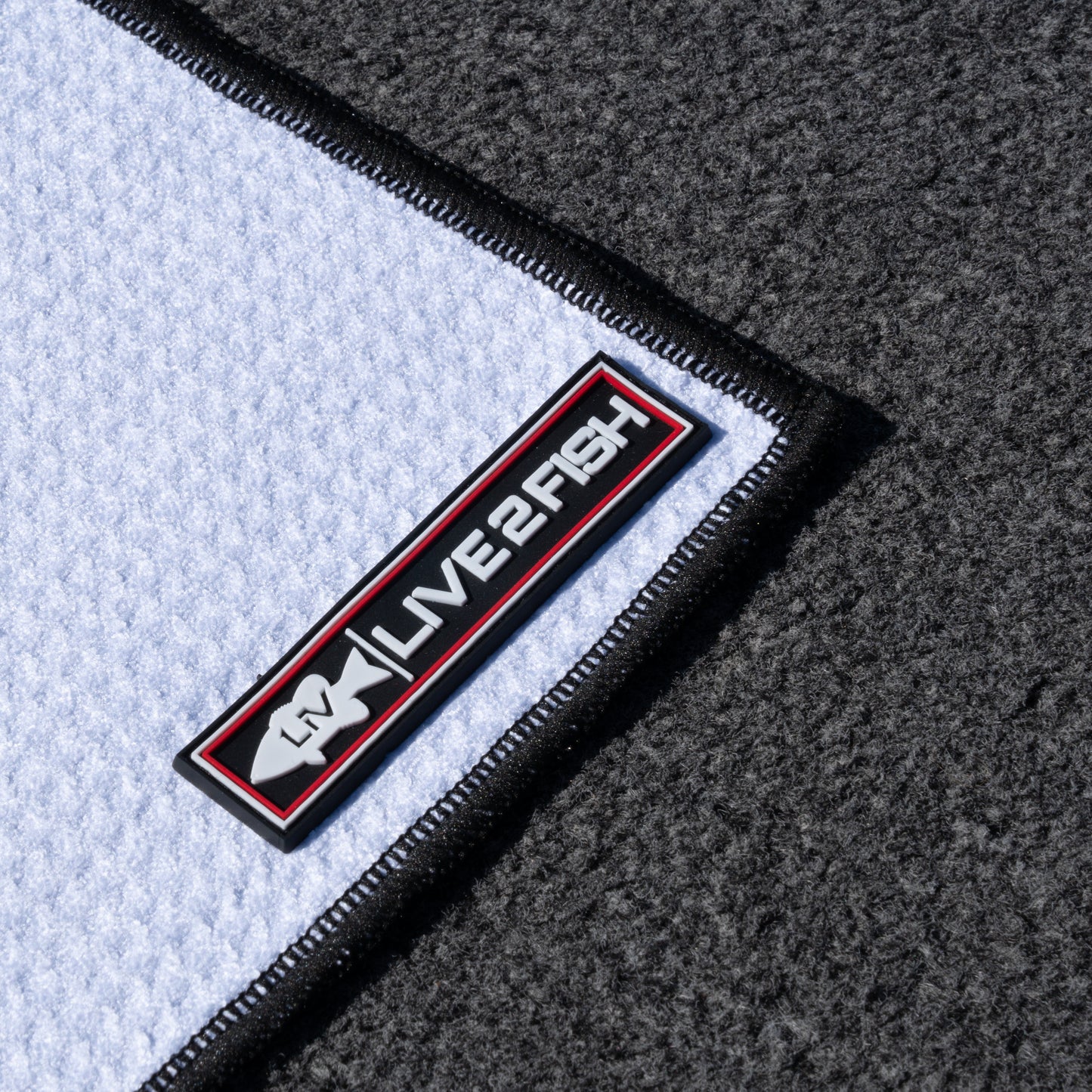 White Magnet Towel - LIVE 2 FISH