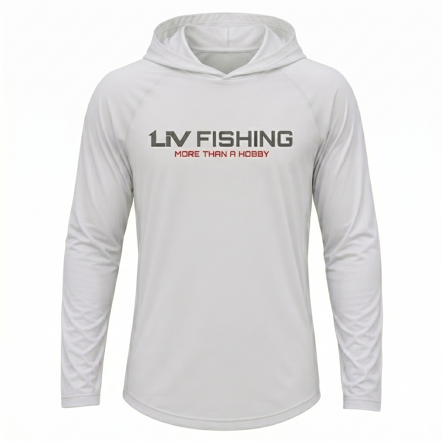Hooded Brand Grey Sunshirt - LIV FISHING