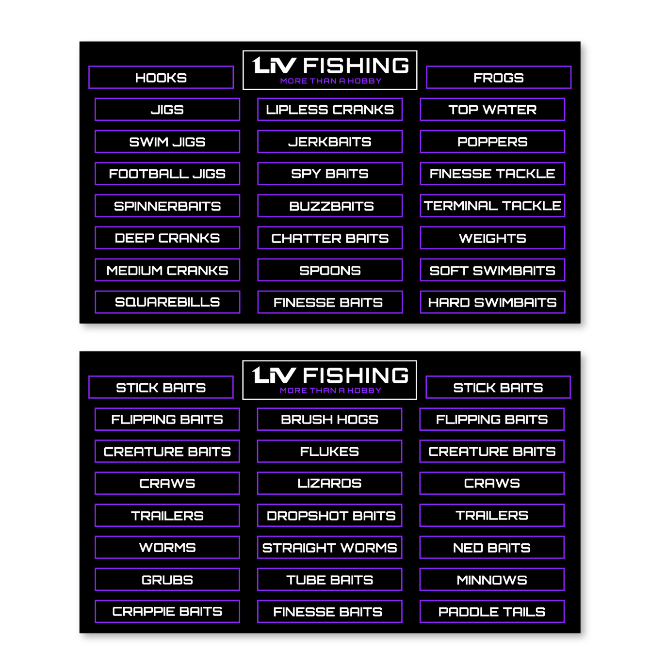 Tackle Label Sheet Pack
