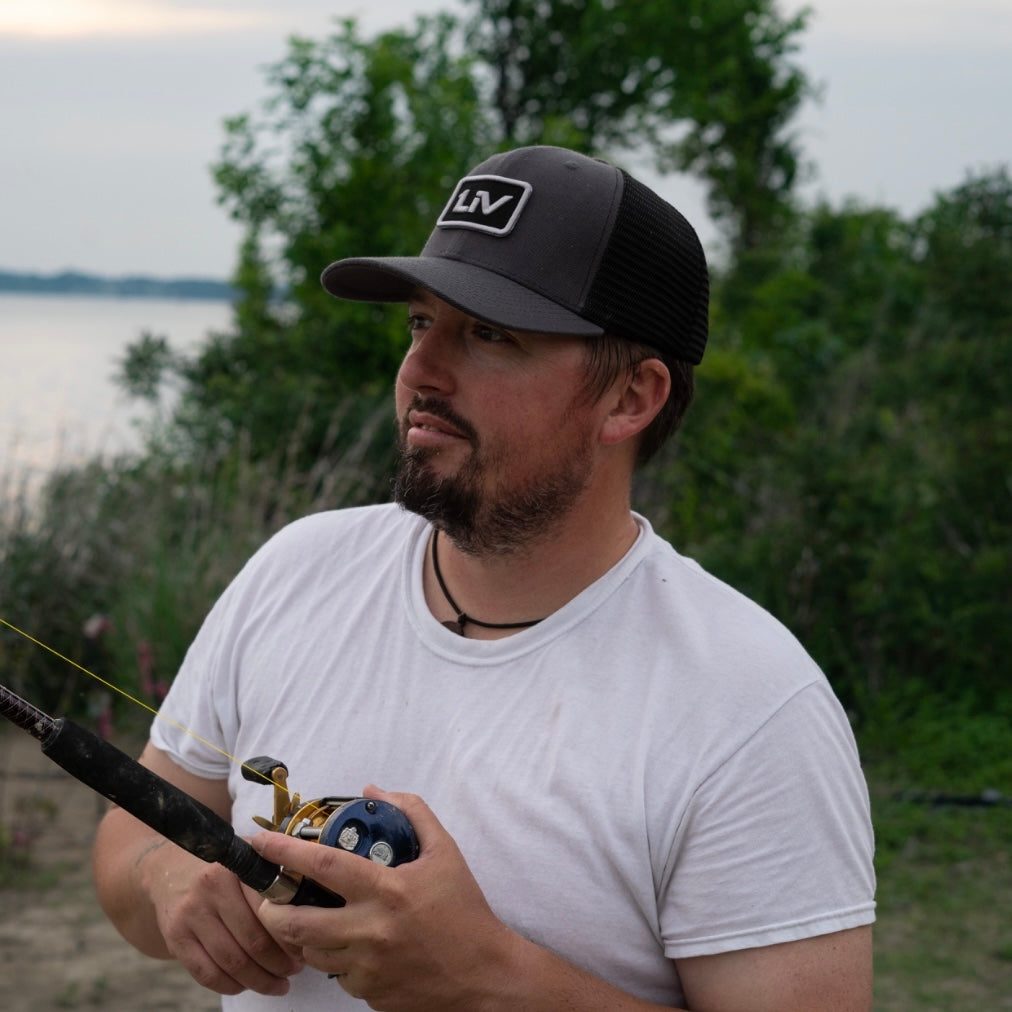 LIV Charcoal Snapback - LIVE 2 FISH