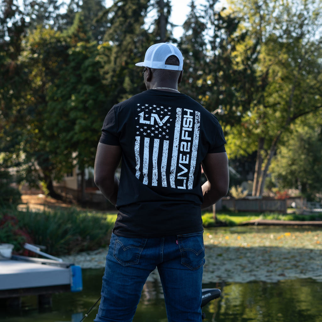 Live 2 Fish Flag T Shirt - LIVE 2 FISH