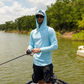 Hooded Light Blue Sunshirt - LIV FISHING
