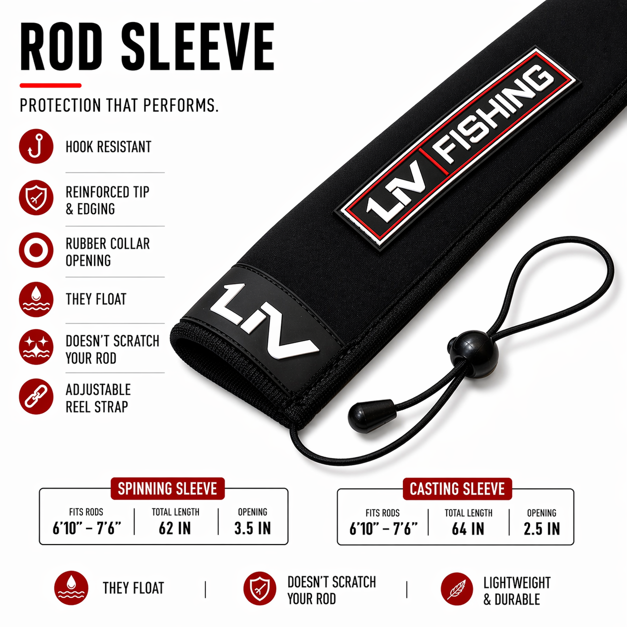 Black Rod Sleeve - LIV FISHING