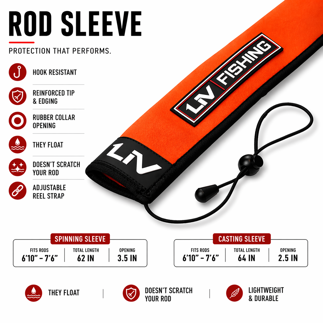 Orange Rod Sleeve - LIV FISHING