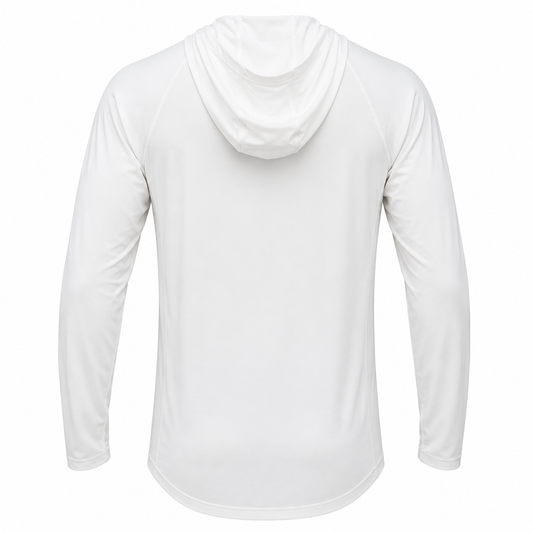 Hooded LIV White Sunshirt - LIV FISHING