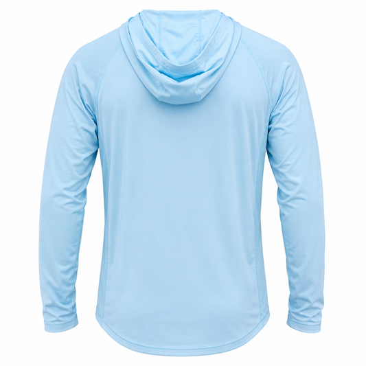 Hooded Light Blue Sunshirt - LIV FISHING