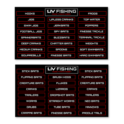 Tackle Label Sheet Pack - LIV FISHING