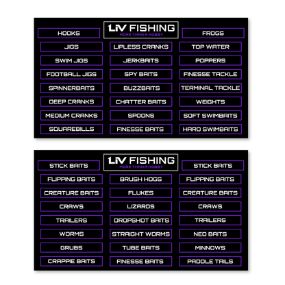 Tackle Label Sheet Pack