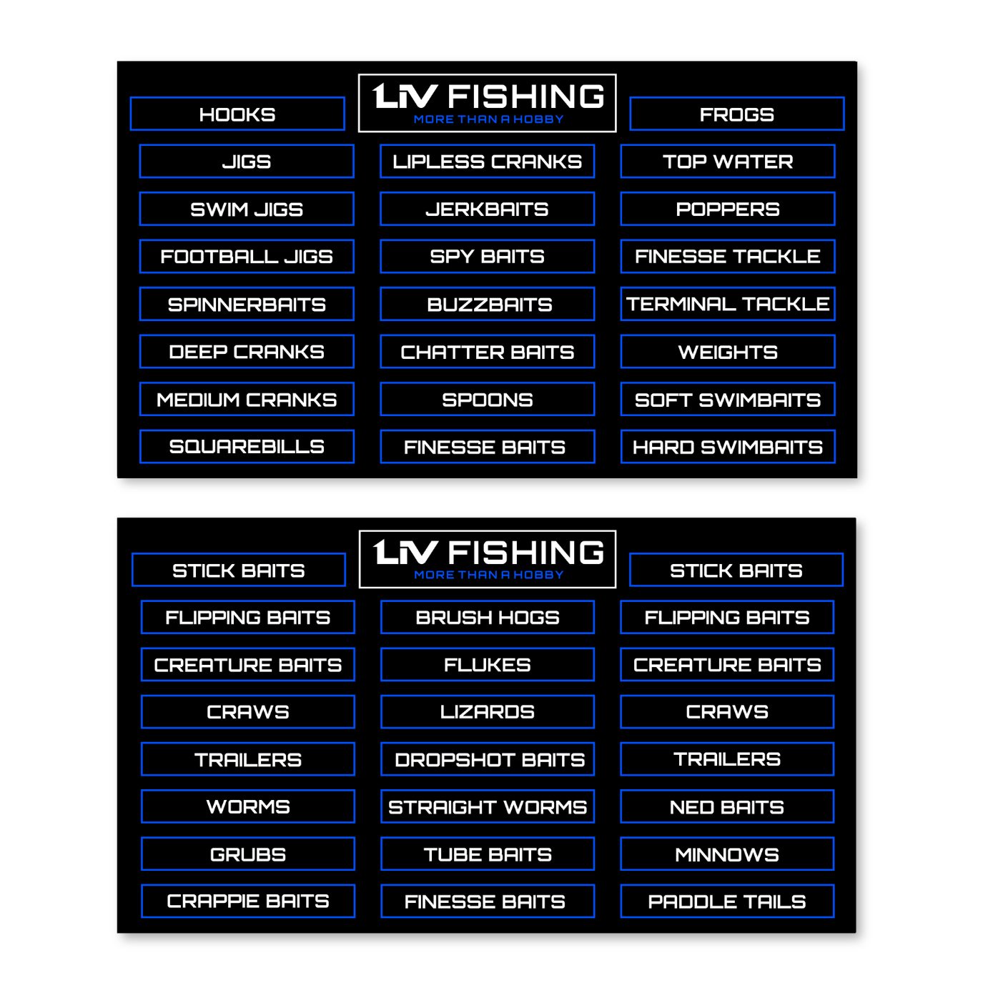 Tackle Label Sheet Pack