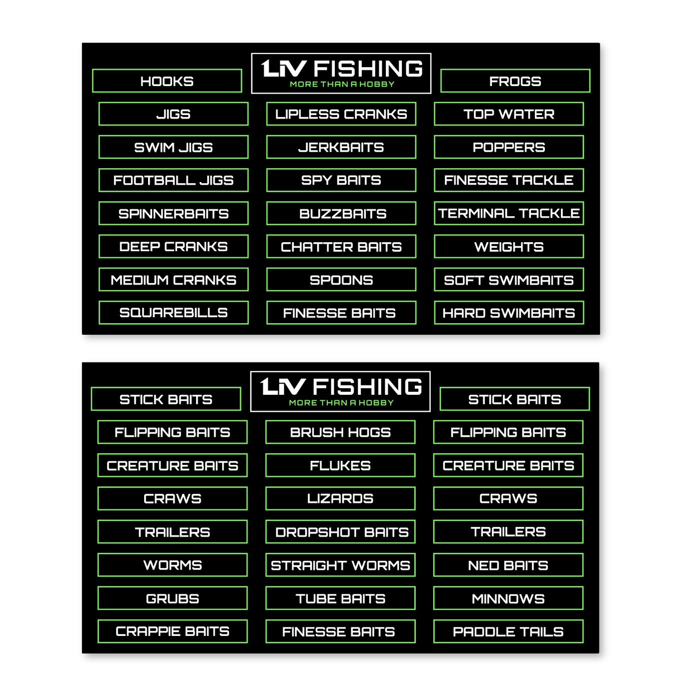 Tackle Label Sheet Pack