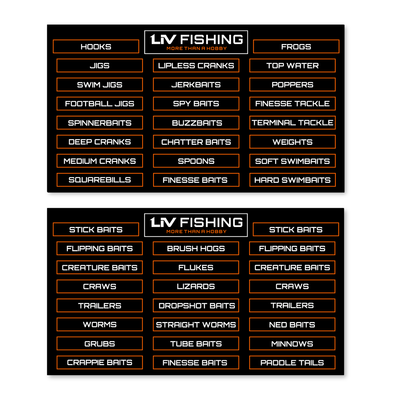 Tackle Label Sheet Pack