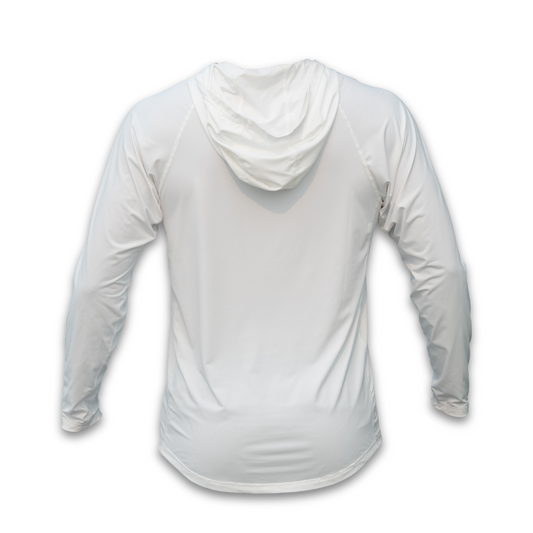 Hooded Sunshirt White - LIVE 2 FISH