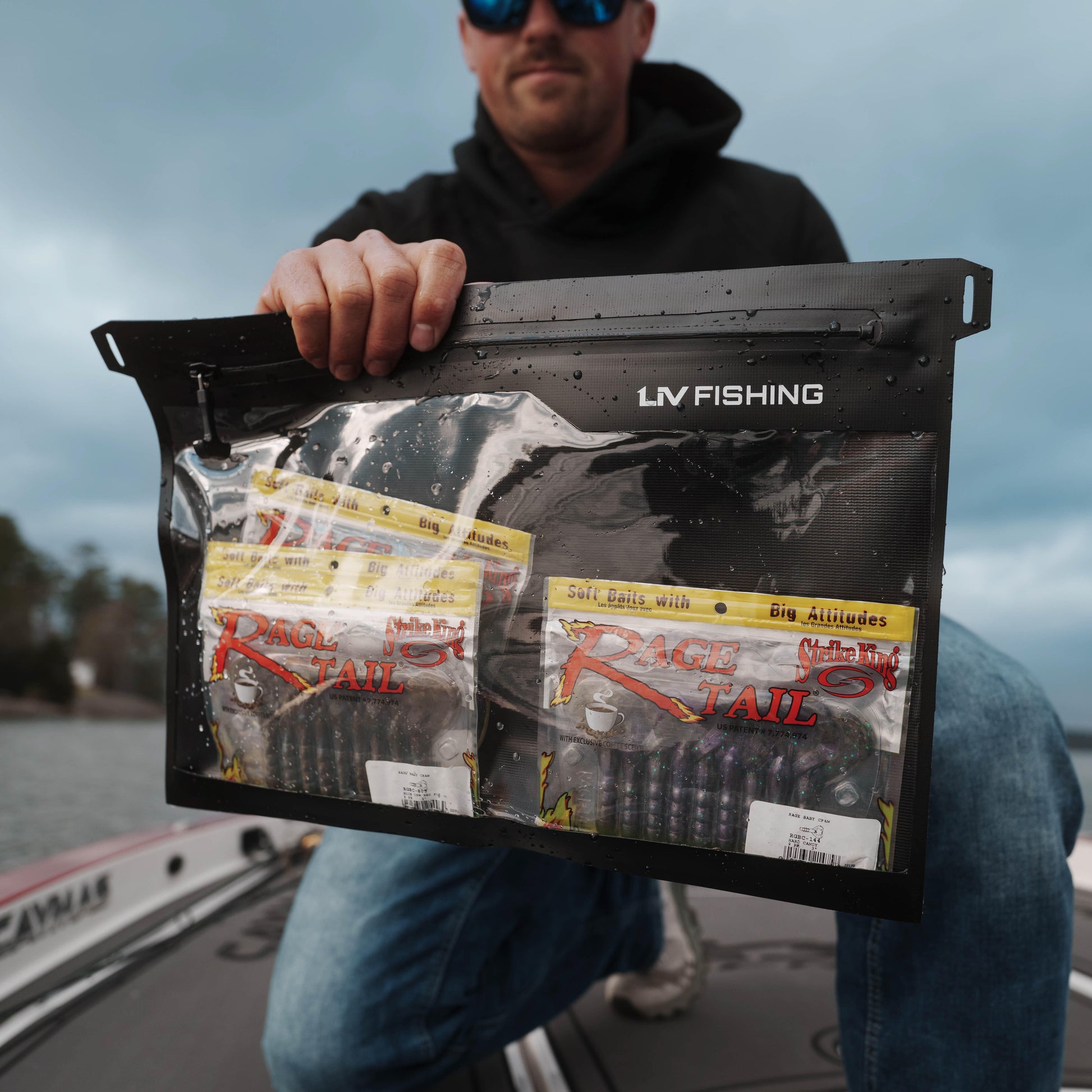 LIV Fishing Tackle Pack Medium - 12x8.5in Water-Resistant Soft Plastic Bait Storage Bag LIV Fishing Tackle Pack Medium - 12x8.5in Water-Resistant Soft Plastic Bait Storage Bag