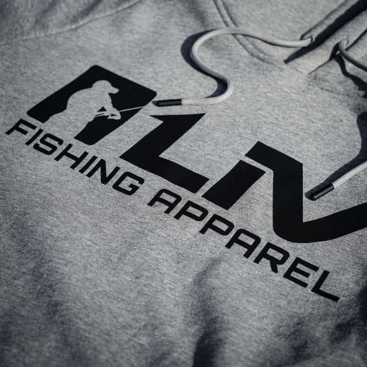 Angler Hoodie Grey - LIVE 2 FISH